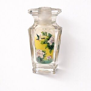 Vintage Hand-Painted Jacarte Crystal Vase